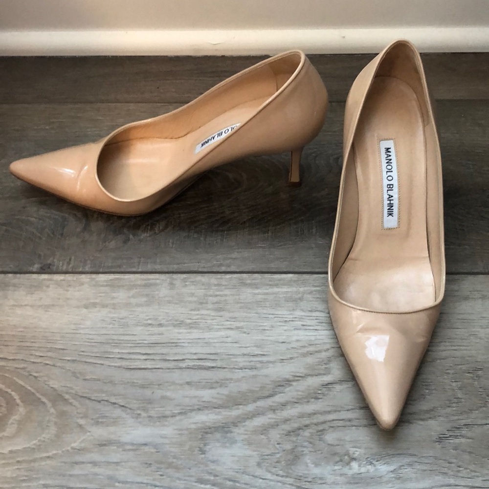[SOLD[] Manolo Blahnik BB Patent Leather Pumps